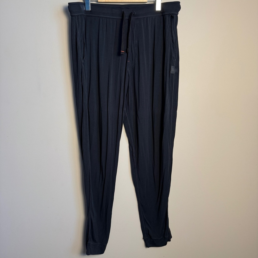 SAXX Snooze Pant‎ Navy Blue Jogger Lounge Sleep XL Elastic Waist Pockets